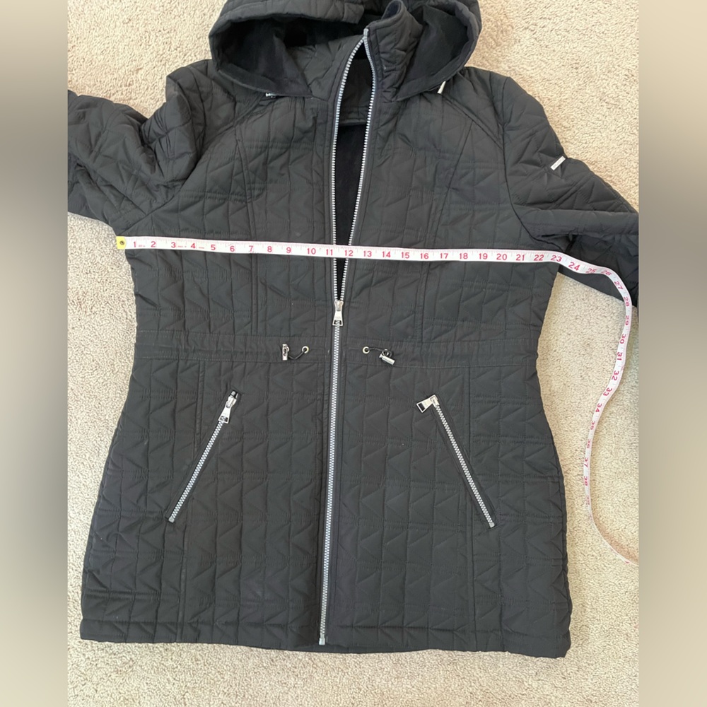 Karl Lagerfeld Women’s Black Quilted Fleece Lined Puffer Jacket Winter Coat XL - Picture 12 of 13